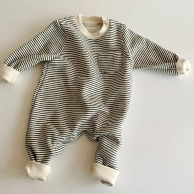 Striped Baby Jumpsuits for Outdoor Wear