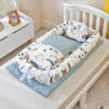 Crib Anti-Pressure Newborn Foldable Portable Crib Middle Bed