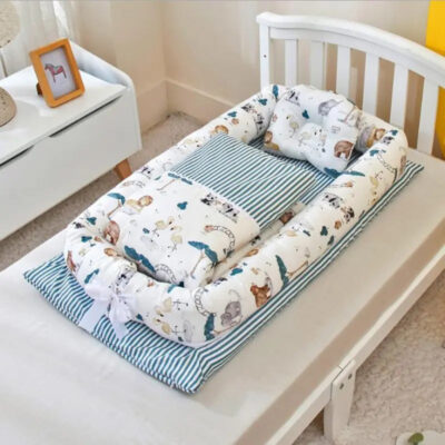 Crib Anti-Pressure Newborn Foldable Portable Crib Middle Bed