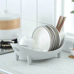 Dish Drying Rack Oval Shaped Drainer Plate Bowl