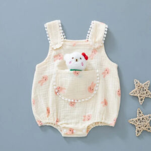 Cute Baby Gauze Triangle Rompers
