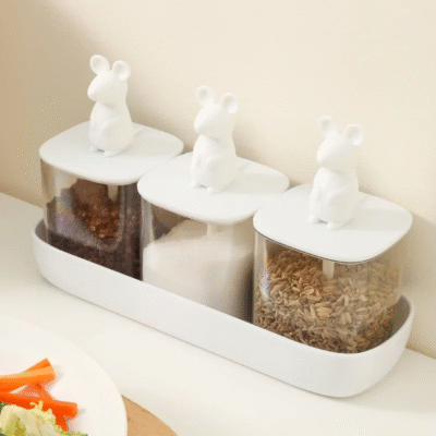 Kitchen Seasoning Jar Box Seasoning Case Sugar Bowl