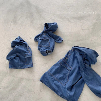 Baby Boys and Girls Denim Romper