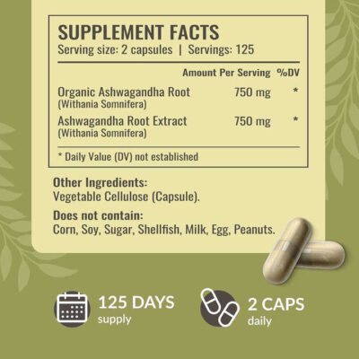 Vegan Ashwagandha Root Capsules