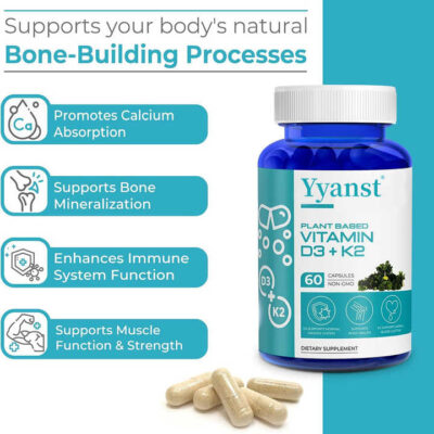 Vitamin D3 K2 Capsules for Bone Health